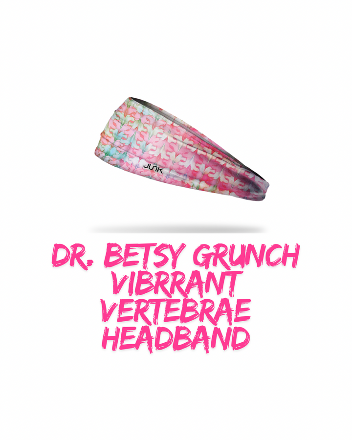 Ladyspinedoc x JUNK Brand pink and green Vibrant Vertebrae headband