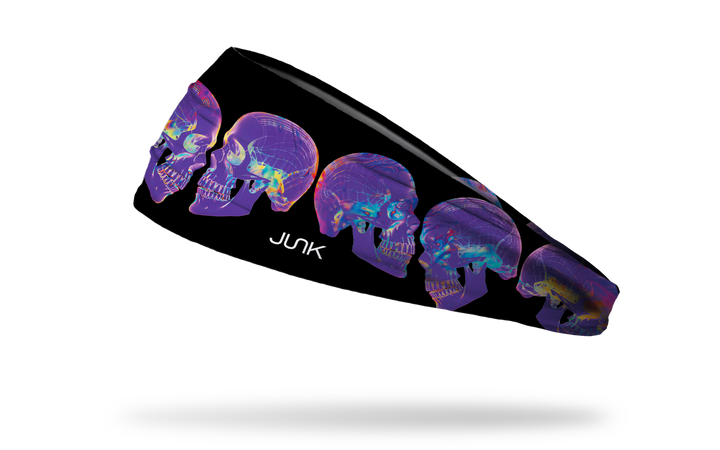 Ladyspinedoc x Junk headband featuring purple skulls